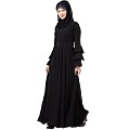 Umbrella abaya with bell sleeves- Black Umbrella abaya with bell sleeves- Black